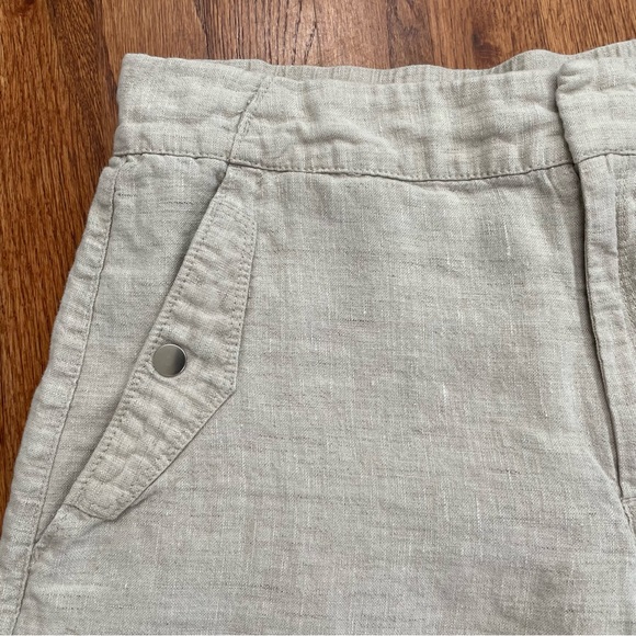 Athleta Voyager Linen Shorts 6” inseam in Beige size 14 - Picture 5 of 12
